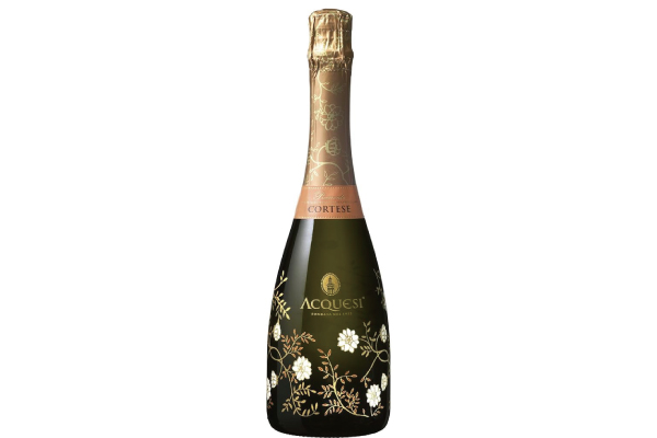 <small>アックエジー ピエモンテ<br>コルテーゼ スプマンテ　ブリュット<br><small>［Sparkling WINE］</small></small>
