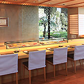Wide selection of restaurants featuring seasonal Japanese delicacies