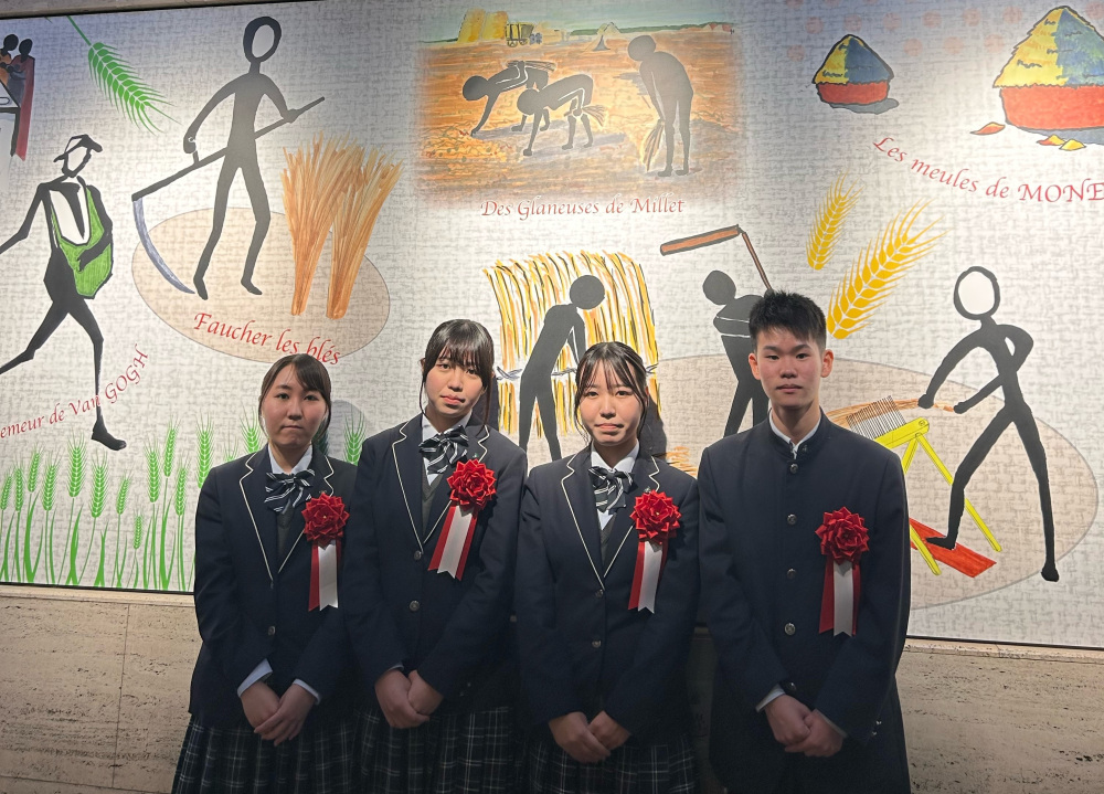 地下ベーカリー工場絵画 除幕式【鹿児島高等学校 × SHIROYAMA HOTEL kagoshima 】を行いました!