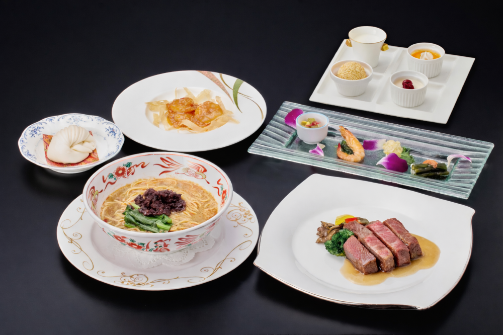 翡翠廳【平日限定】 黒毛和牛ステーキと黒豚担々麵コース