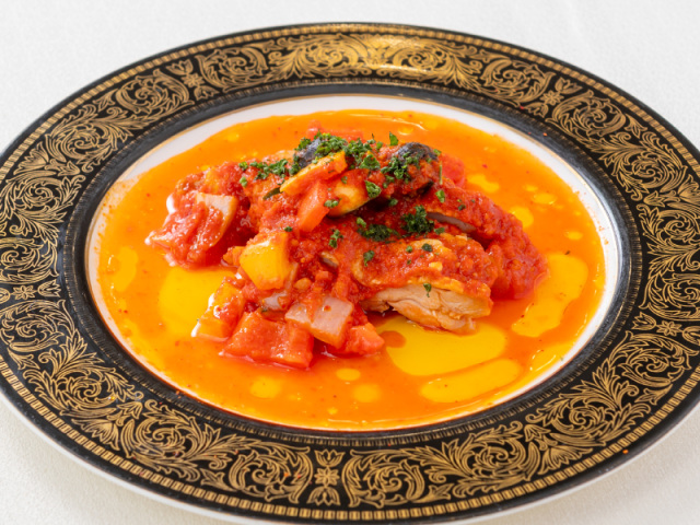 鹿児島産鶏肉のバスク風