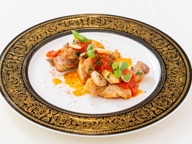 鹿児島産豚肉の黒酢風味