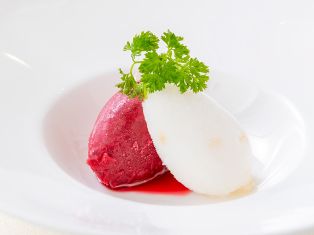 シャーベット盛り合わせ　