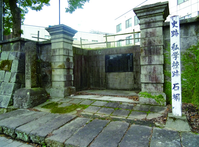 ⑦私学校跡・西南戦争銃弾の跡