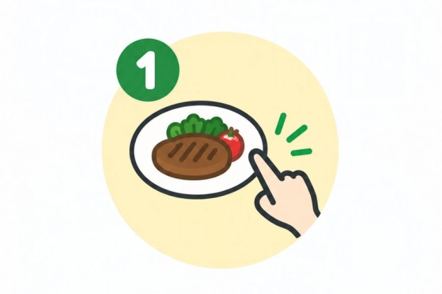 ①キャンペーン対象メニューをご注文